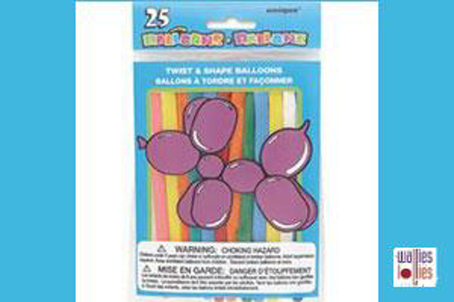 25 Pack Twist and Shape Balloons