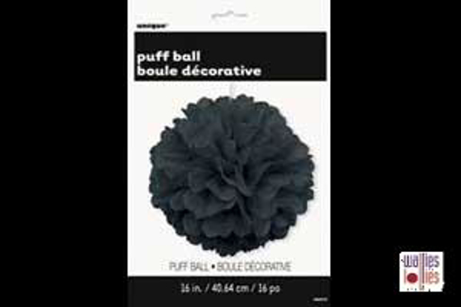 Black Large Puff Ball