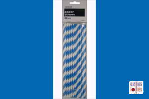 Blue Stripe Straws