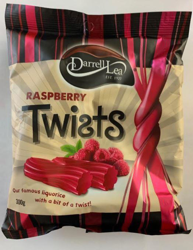 Darrell Lea Raspberry Twist x 2 bags 