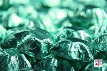 Ice Green Foiled Stars in 500g Bag