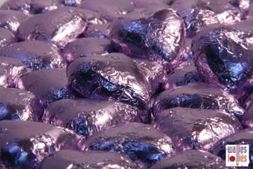 Lilac Foiled Hearts in 500g Bag