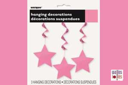 Pink Hanging Star Decorations