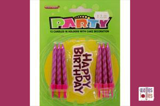 Pink Happy Birthday Decoration and Candles