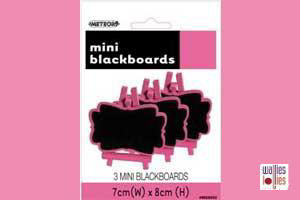 Pink Mini Chalkboards. Wallies Lollies