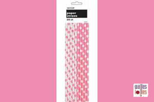 Pink Spot Straws