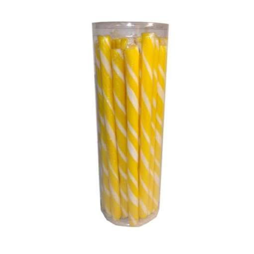 Picture of Candy Poles Yellow & White -  Tub of 30 pcs