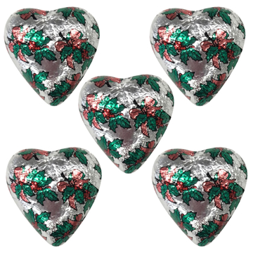 Picture of Silver Christmas Foiled Hearts in 500g Bag (PRE-ORDER)