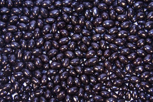 Picture of Black Jelly Beans Mini in 1kg bag
