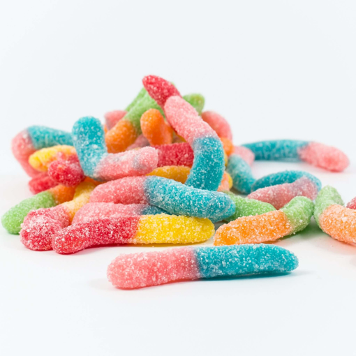 Picture of Gummy Sour Worms in 10kg carton