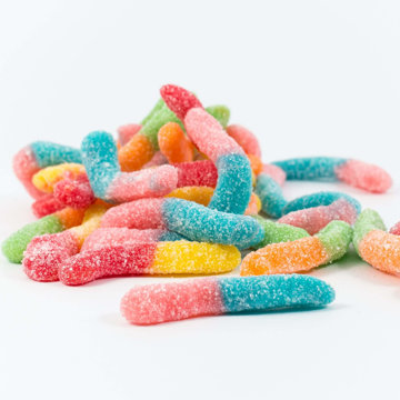 Picture of Gummy Sour Worms in 8kg carton