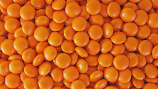 Picture of Orange Choc Beans in 1Kg bag