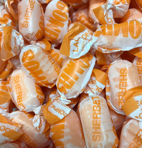 Picture of Orange Fruity Sherbert Bombs in 1kg bag