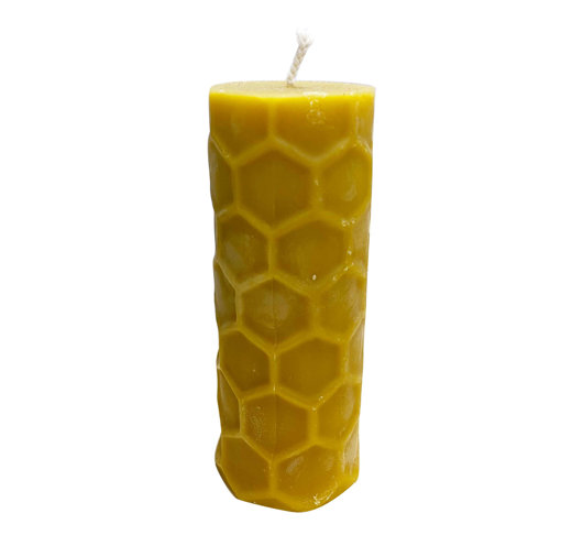 Picture of Honeycomb Pattern Beeswax Candle