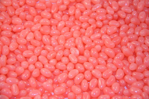 Picture of Light Pink Jelly Beans Mini in a 1kg Bag.