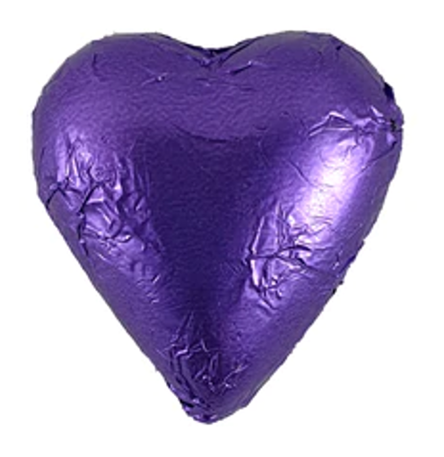 Picture of Purple Foiled Hearts in 500g Bag