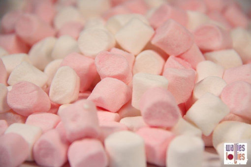 Mini Pink & White Marshmallows in 200g bag