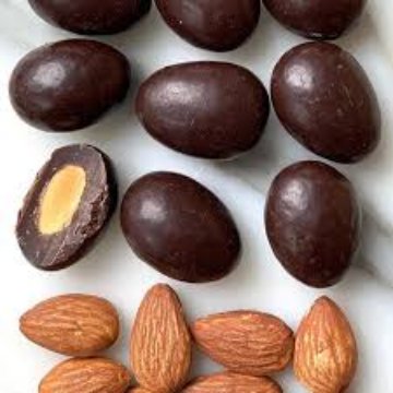 Picture of Premium Dark Chocolate Almonds in 200g Bag