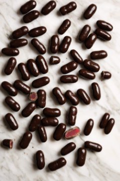 Picture of Premium Dark Chocolate Raspberry Bullets in 500g Bag